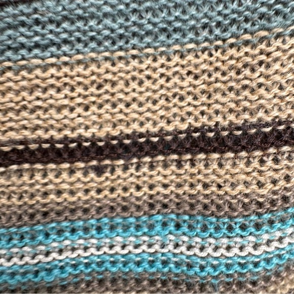 Lauren Ralph Lauren Linen Tan Multi-Colored Striped Sleeveless Sweater Dress - Picture 6 of 15